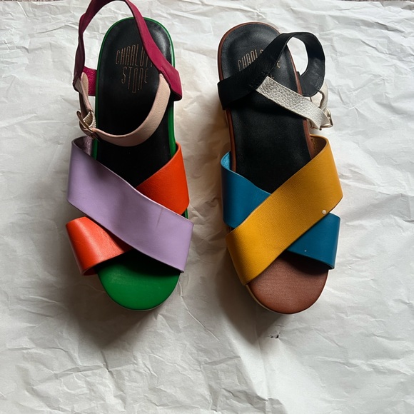 Charlotte Stone Shoes - Charlotte Stone Multicolor Strappy Sandals